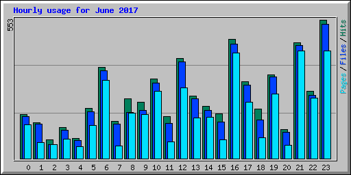 Hourly usage for June 2017