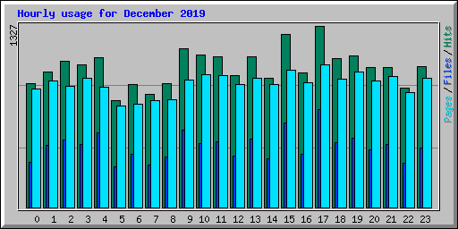 Hourly usage for December 2019