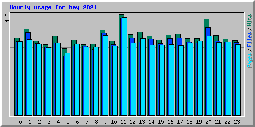 Hourly usage for May 2021