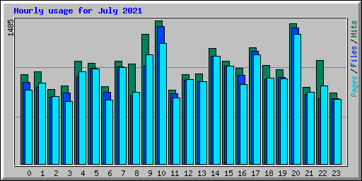 Hourly usage for July 2021